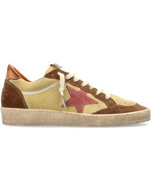 Golden Goose Star-Accented Heel Tab Low-Top Trainers - Natural