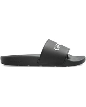 Off-White c/o Virgil Abloh Logo Slides - Black