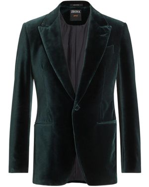 ZEGNA Apos;S Velvet Peak Lapel Single-Button Dinner Jacket - Black
