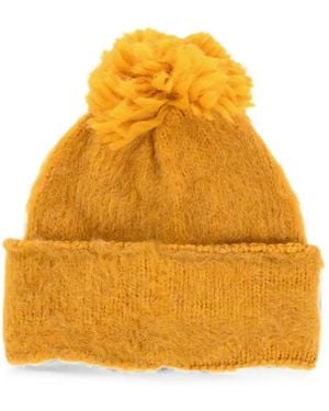 DSquared² Pom-Pom Beanie - Yellow