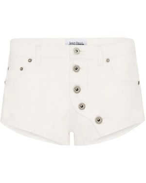 Jean Paul Gaultier Button-Detailing Mini Shorts - Natural