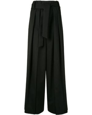 Goen.J Paperbag Wide-Leg Pants - Black