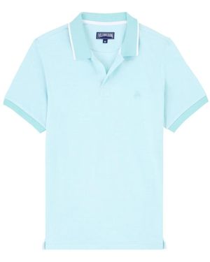 Vilebrequin Logo-Embroidered Organic Cotton Polo Shirt - Blue