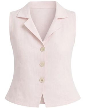 DL1961 Neev Button-Up Sleeveless Shirt - Pink
