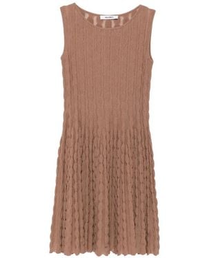 Antonino Valenti Textured-Knit Sleeveless Mini Dress - Brown