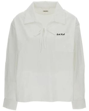 Bode Chemise Maze À Fermeture Nouée - Blanc