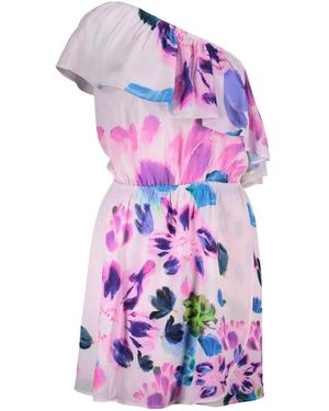Desigual Robe Courte À Coupe Asymétrique - Pink