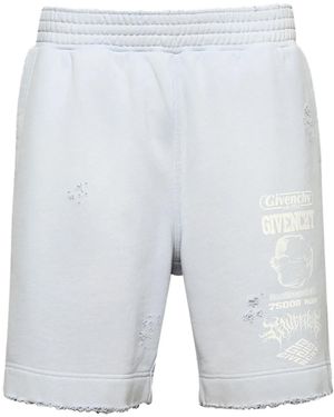Givenchy New Board Cotton Track Shorts - Blue
