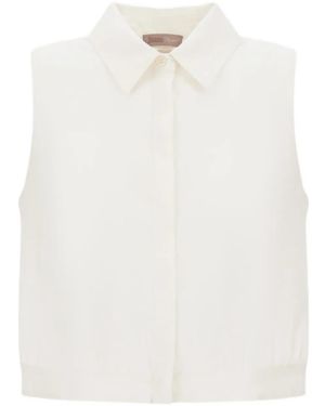 Herno Linen Sleeveless Top - White
