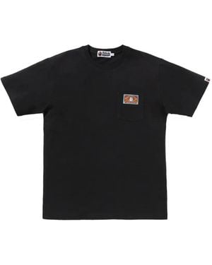 A Bathing Ape T-Shirt Met Logopatch - Zwart