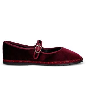 Nokwol Mel Buckle-Fastening Ballet Flats - Red