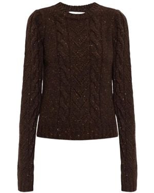 Max Mara Samba Cable-Knit Sweater - Brown