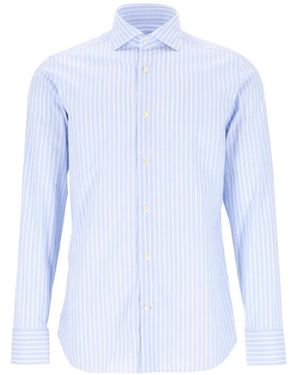 Al Duca d'Aosta Striped Cotton Shirt - Blue