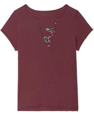 【関税 送料無料】Zadig&Voltaire ビジュートリム Tシャツ ZADIG＆VOLTAIRE(ザディグ エ ヴォルテール) AMOURTシャツ