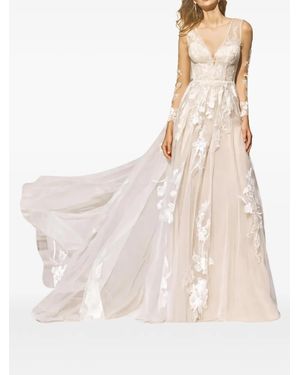 PRONOVIAS THE PARTY EDIT Robe Liberty À Fleurs Appliquées - Natural