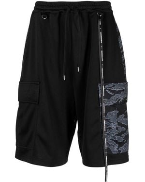 MASTERMIND WORLD Drawstring-Waist Cargo Shorts - Black