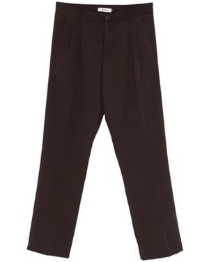 Imperial Pleated-Design Pants - Black
