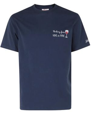 MC2 Saint Barth Portofino Embroidered T-Shirt - Blue