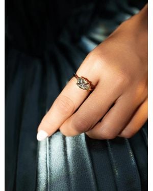 CLARA CHEHAB Small Elemental Sapphire And Aquamarine Ring - Metallic