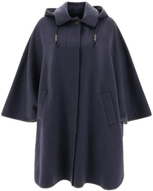 Brunello Cucinelli Hooded Coat - Blue