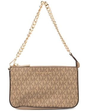 Michael Kors Monogram-Printed Mini Bag - White