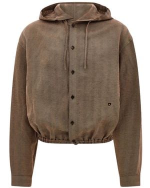 Ferragamo Hooded Lightweight Blouson - Brown
