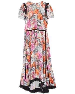 3.1 Phillip Lim Midi-Jurk Met Bloemenprint - Wit