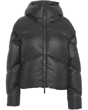 AFTER LABEL Hooded Puffer Jacket - Gray