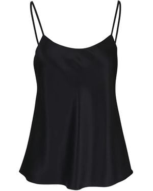 Lafayette 148 New York Noir Fluid Silhouette Blouse - Black