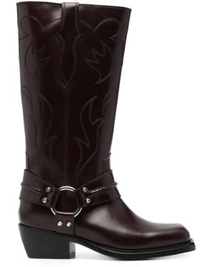 Sandro 50Mm Square-Toe Boots - Black