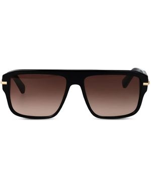 Ferragamo Eyewear Geometric-Frame Sunglasses - Black