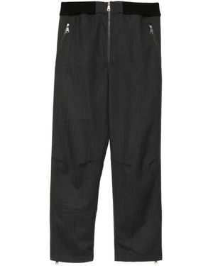 Qasimi Zip-Detail Wool Trousers - Black