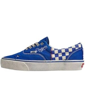 Vans Karierte Los Angeles Dodgers Classic Era Sneakers - Blau