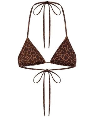 MC2 Saint Barth Leah Triangel Bikinitop Met Dierenprint - Roze