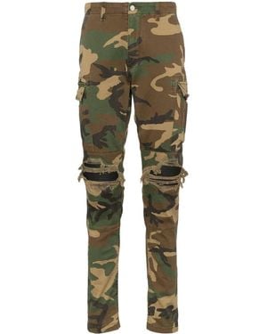 Amiri Cargohose mit Camouflage-Print - Grün