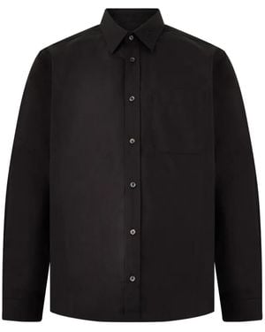DIESEL Chemise En Coton À Boutonnière - Black