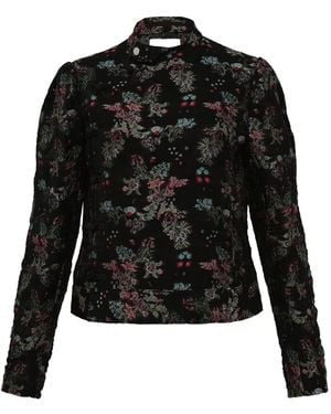 Noir Kei Ninomiya Floral-Jacquard Jacket - Black