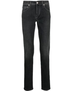 Barba Napoli Vaqueros skinny con parche del logo - Negro