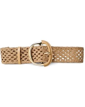 Twinset Ceinture En Cuir Tressé - Blanc