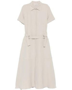 Antonelli Moira belted panelled midi dress - Weiß