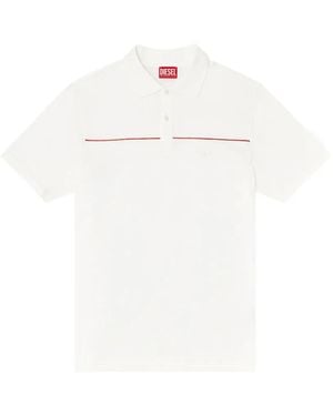 DIESEL Polo Shirt With Contrast Piping - White