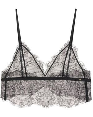 Anine Bing Encaje bralette negro - Gris