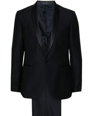 Tagliatore Single-Breasted Wool Suit - Black