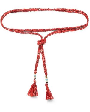 Alanui Geflochtener Gürtel Mit Bandana-Print - Rot