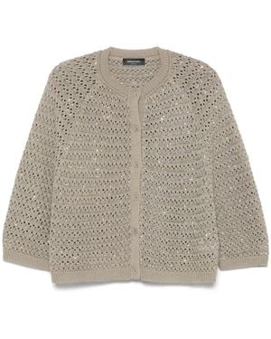 Fabiana Filippi Vest Met Pailletten - Grijs