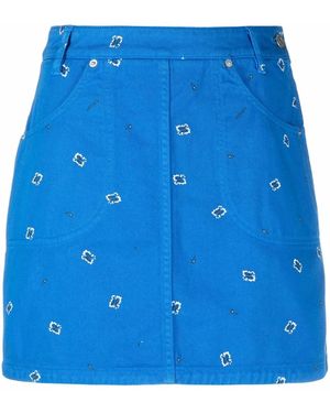 KENZO Paisley-Print Skirt - Blue