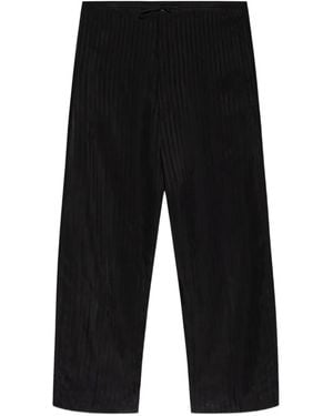 Balenciaga Striped Drawstring Trousers - Black