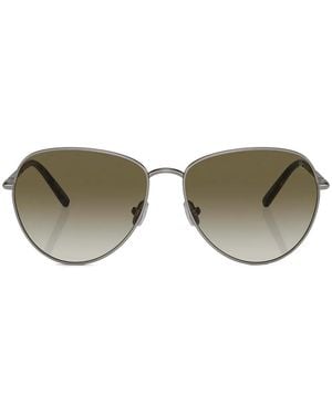 Brunello Cucinelli Pilot Frame Sunglasses - Grey