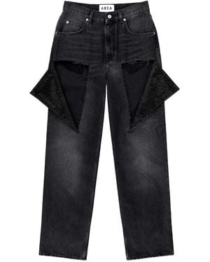 Area Pantalones De Algodón - Negro