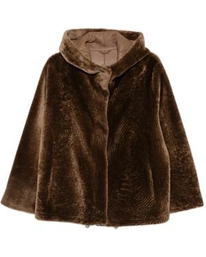 Manzoni 24 Hooded Shearling Jacket - Brown